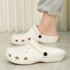 Summer Couples Cave Shoes Non-slip Soft Bottom Breathable Outside Wear Half Baotou Drag Men's Casual Two Wear Beach Sandals Slippers