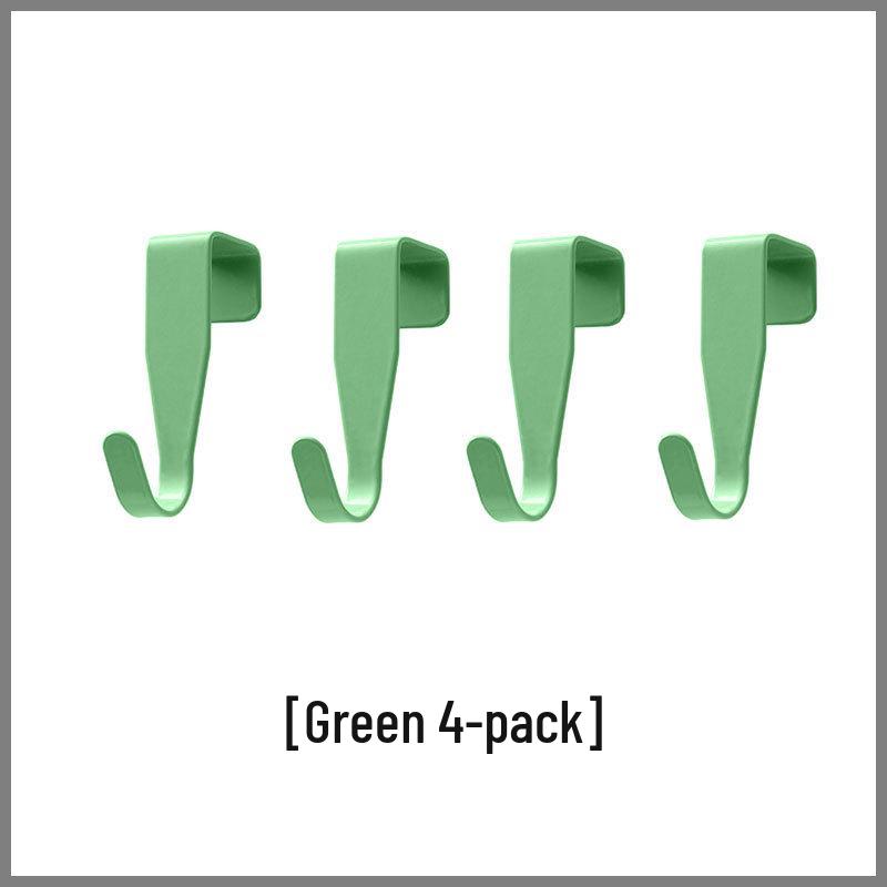 No-Drill Silent Wrought Iron Over-Door Clothes Hook & Storage Rack