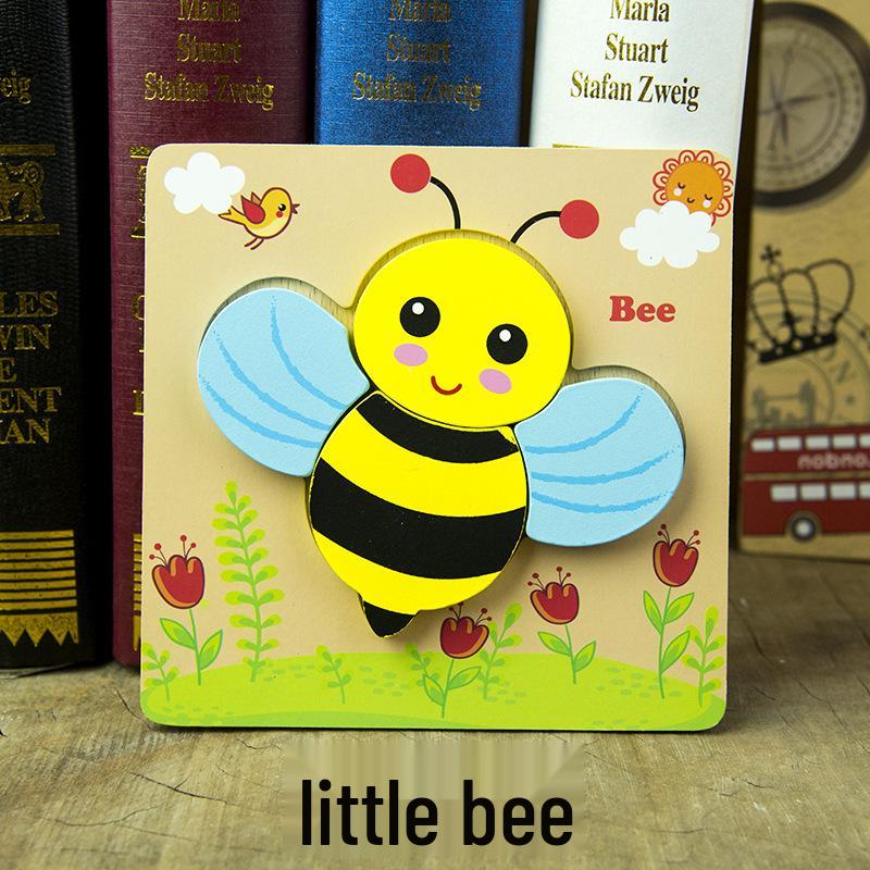 Animal 3D Wooden Jigsaw Puzzle Board for Toddlers (1-3 Years)