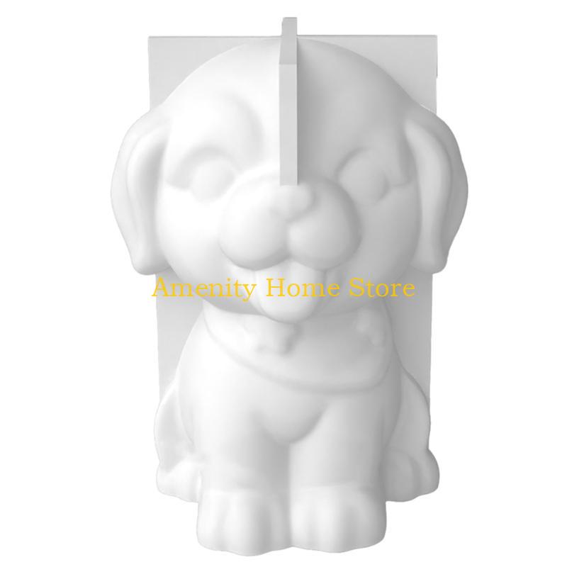 F26C Cartoon Dog Silicone Mold Animal Soap Making Tools DIY Crystal Epoxy Resin Mould Ice Cream Mold Desktop Decor