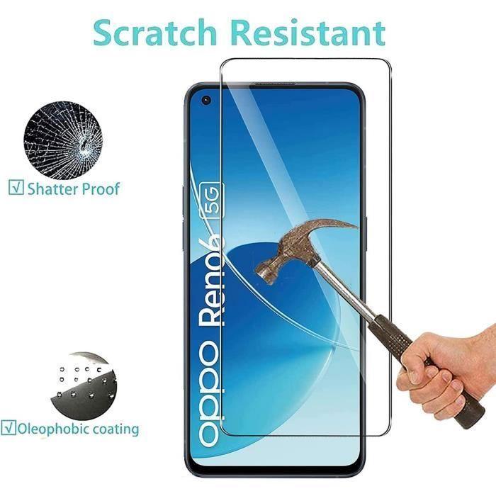 Verre Trempé - E.F.CONNECTION - pour OPPO Reno 6 5G - Protection Écran - Résistant aux Rayures - 2 Pièces
