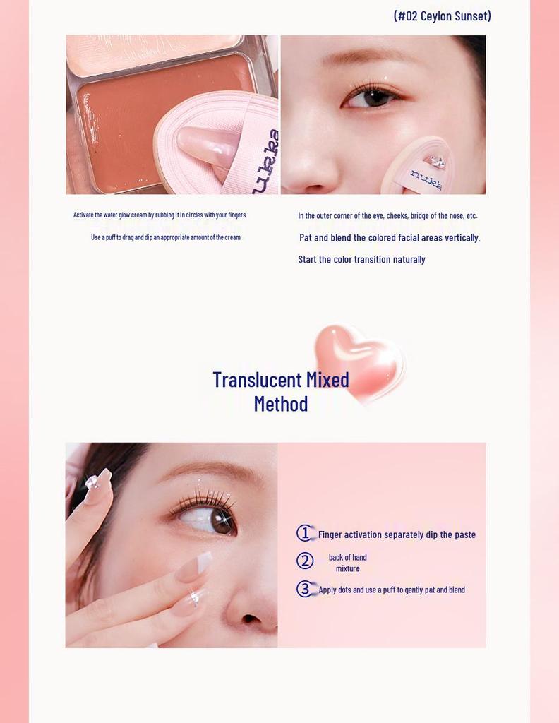 Vitality Code Blush & Highlight Cream: Duo-Color for Contouring, Brightening, and Glossy Lips