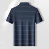 MONTAGUT Men's Striped Silk Blend Polo Shirt