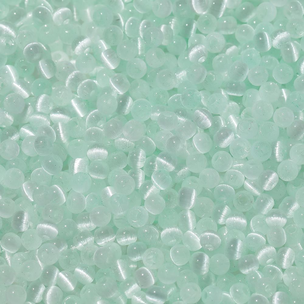 100 Stück/Los 4mm farbige Glas Katzenaugenperlen rund lose Abstandshalterperlen für DIY Schmuckherstellung Halsketten Ohrringe Bastelbedarf