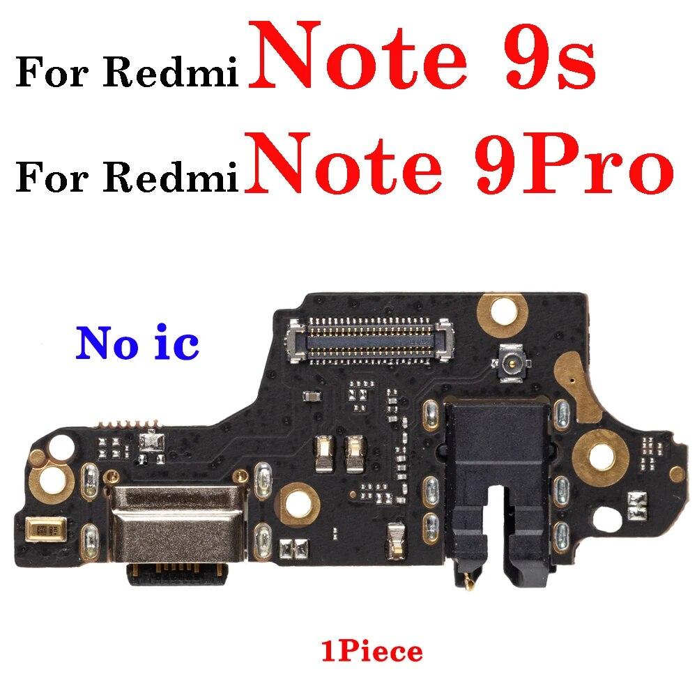 

1 шт., USB-порт для зарядки хорошего качества для Xiaomi Redmi Note 9s 9Pro, разъем для док-станции, плата зарядного устройства, гибкий кабель, запасные части Note 9s 9Pro No ic