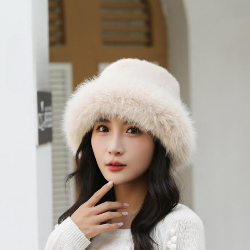 Hat for Women Autumn and Winter Plush Fashionable Fisherman Hat Small Face Warm Cute Ear Protection Lei Feng Hat