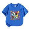 Kids Boys Girls Crew Neck Short Sleeve 100% Cotton T-Shirt, Cool Cartoon Boy Break Dance Printed Soft Breathable Casual Tees for Children Daily Wear S