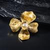 Premium Sense Metal Flower Brooch Clothing Summer Women's Bag Decoration Pendant Hat Fixing Pin Wholesale Jewelry
