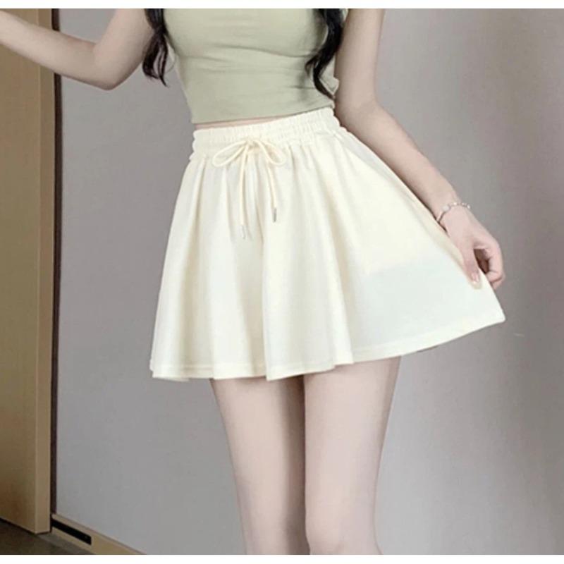 Damen Sommer Lässig Puffshorts Elastischer Bund Locker Vielseitige Rockhose