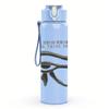 1PC Eye of horus egyptian symbol print 750ml colorful plastic sports water bottle leakproof pop up lid with straw for outdoor work home use