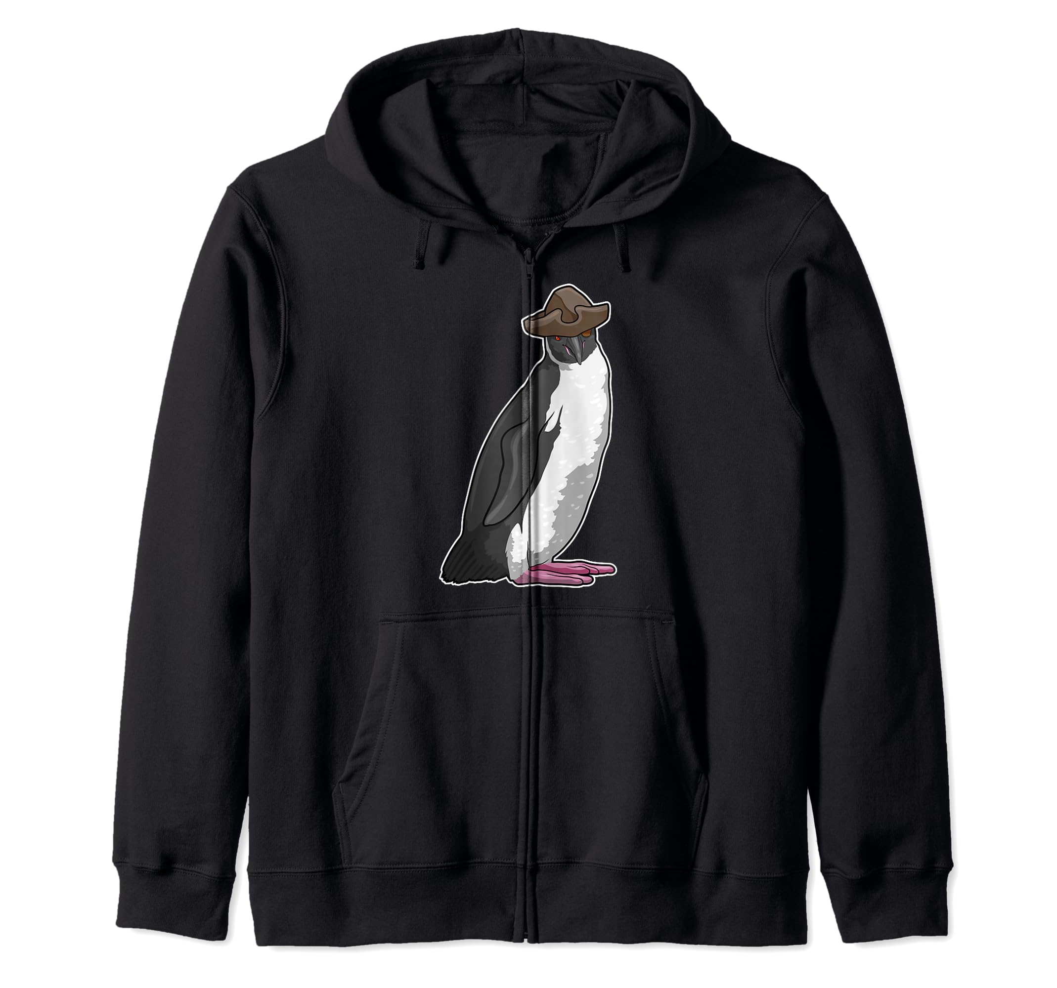

penguin pirate pirate hat zip hoodie