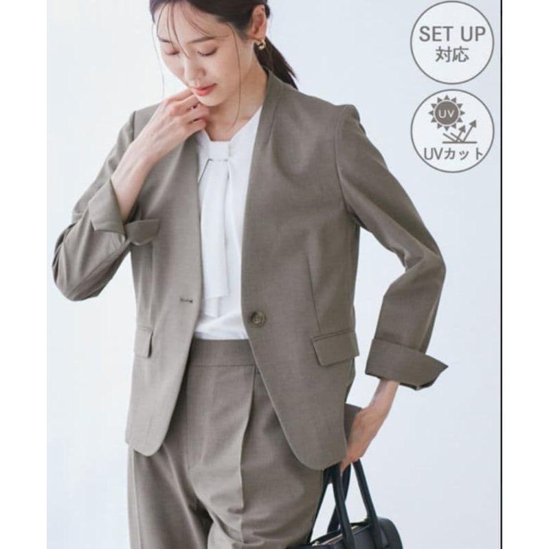Rope Picnic [Linen-like Series] No Lapel Jacket/Commuting UV 40
