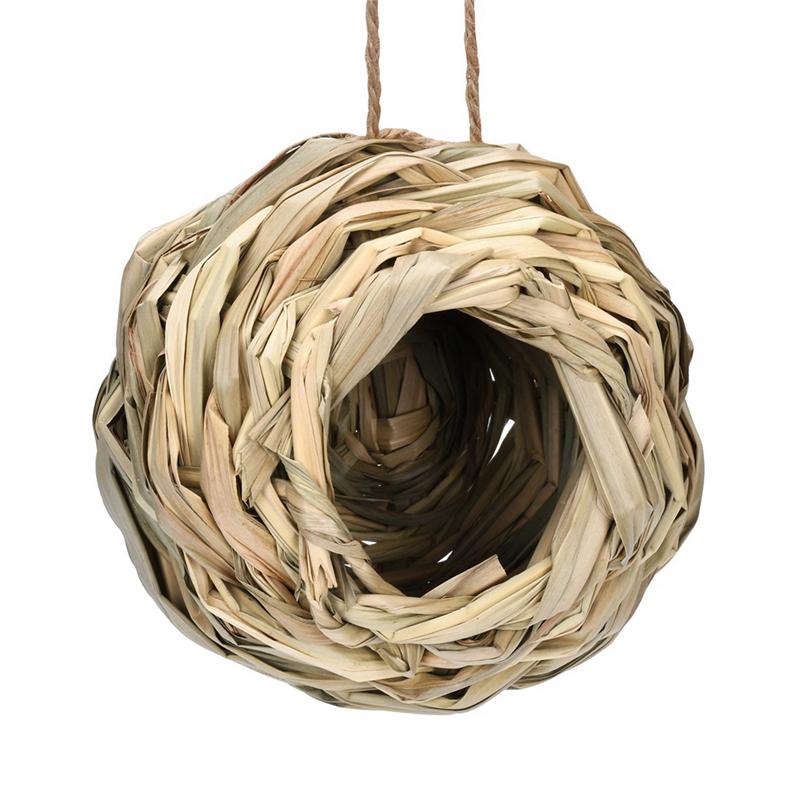 Promotion! 4Pack Hanging Bird Nest House For Outside,Hand Woven,Made Of Natural Grass For Gardens,Balconies,Tree Trunks