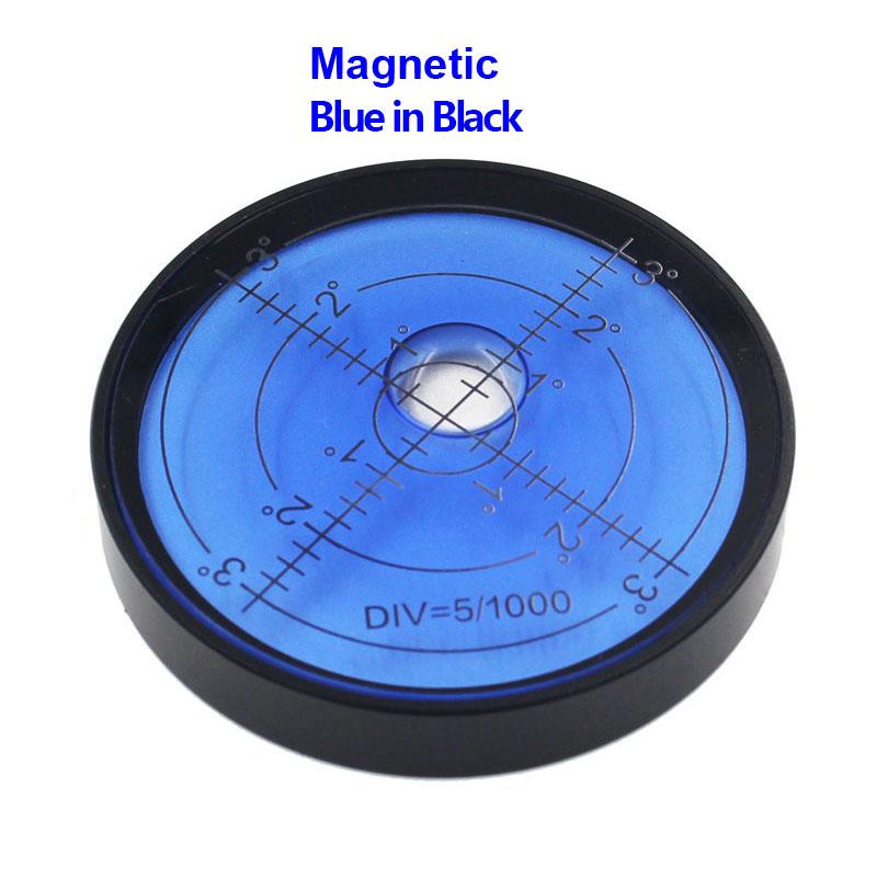 Μαγνητικό Πολύχρωμο Καθολικό Στρογγυλό Μεταλλικό Αλφάδι Φυσαλίδας Οριζόντιο Εργαλείο Διάμ. 60*10mm 1 ΤΕΜ