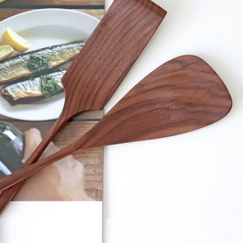 Kamomekitchen naturalny orzech włoski smukła rączka narzędzie kuchenne 4 rodzaje