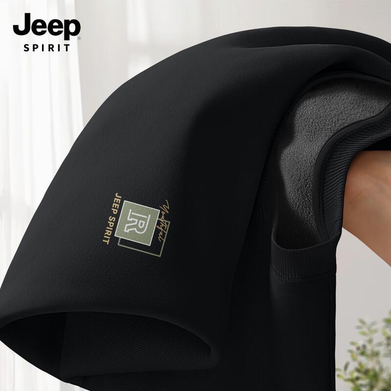 JEEP SPIRIT Herren 2025 Winter Fleece Rundhals-Sweatshirt