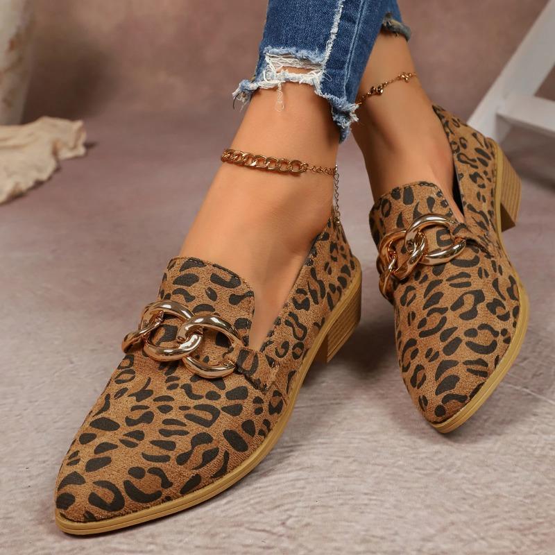 Fashion Women Sneakers Trend Large Size Single Shoes 2025 Autumn New Leopard Print Loafers Color Blocked Walking Flat Casual Shoes