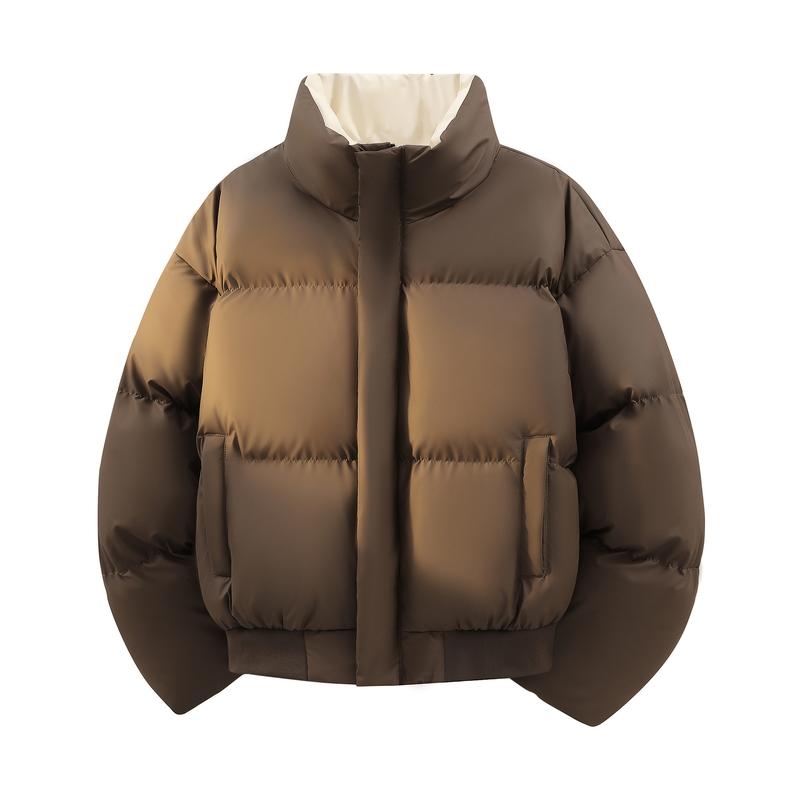 

Winter PU Leather Cotton Jacket Men s Stand Up Collar Bread Jacket Pie Overcomes The Cold with Added Cotton and Thick Cotton Coat for Men To Keep Warm XXXL