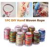 1Roll DIY Stranded Thread Hand String Bracelet Gradient Colored Thread Polyamide Fiber Rope Weaving Woven Rope 18 Strands