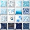 Modern Navy Blue Geometric Cushion Cover Nordic Abstract Marble Throw Pillow Case For Sofa Living Room Home Decor 40X40Cm
