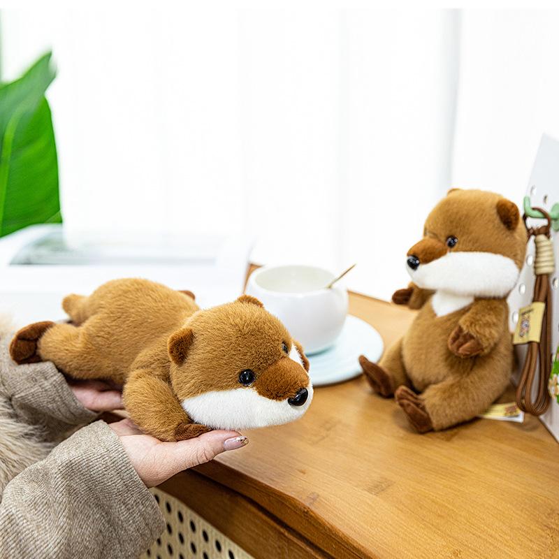 Palm Treasure Series Plush Toy Doll Cute Hippo Simulation Animal Children's Cartoon Doll Keychain