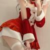 Christmas Sexy Lingerie Hot Dress Cosplay Santa Costumes Red White Short Skirt Fun Clothing Elegant Role Playing Outfit Garment