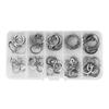 Retaining Holes Shaft Stainless Steel Lock Snap Ring Circlip Set E-type Cir Clip Collar Washer
