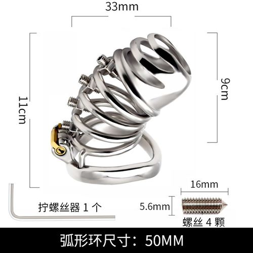 Stainless Steel Chastity Lock with Screws for Male CB, SM Erotic Urethral Lock, Metal Confinement Lock, JJ Cage, Tease Sex Toys