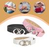 Vintage PU Belt for Women Star Buckle Belt Lady Narrow Waistband Aesthetic Waist Belt for Girl Jeans Shorts Dress Belt