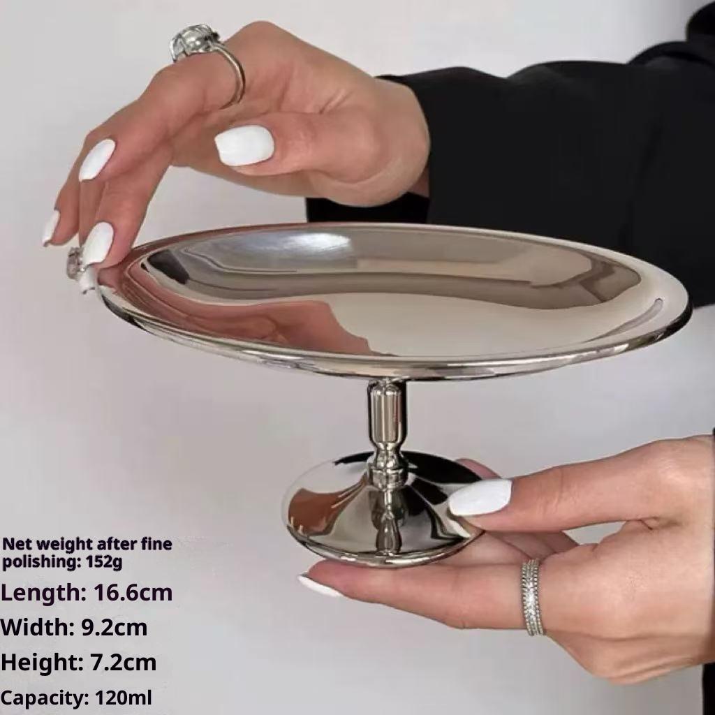Hot 304 Stainless Steel Dessert Cup Ice Cream Cups Salad Goblet Retro High Base Bowl for Fruit Yogurt Snack Dish Bar Dinnerware