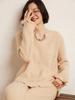 Women's Thickened Cashmere Sweater with Scissor Collar and Sequin Detail - Autumn/Winter Knitted Base Layer