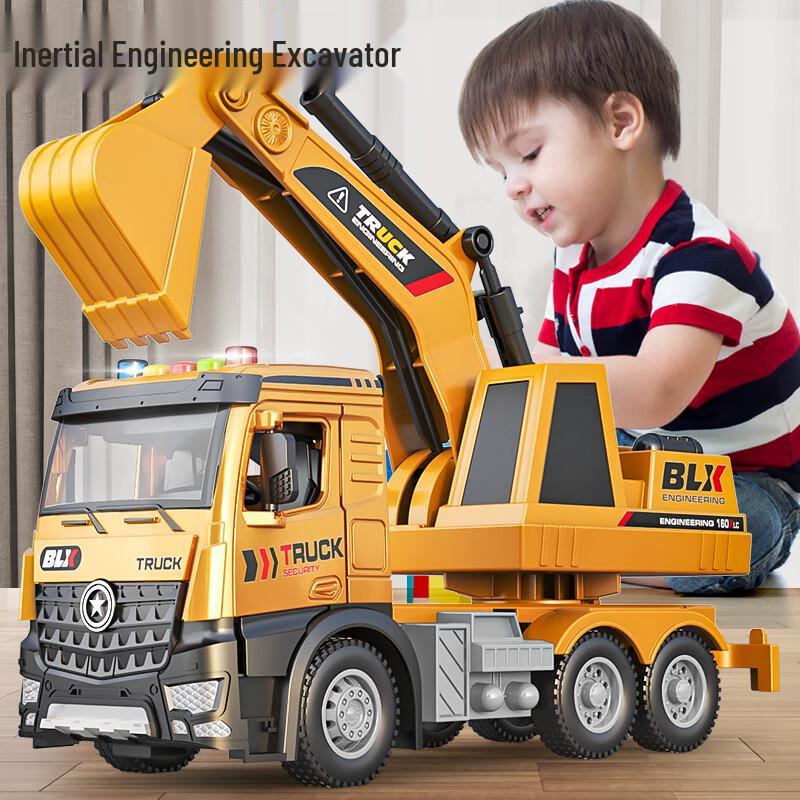 Kids Large Inertia Excavator Toy