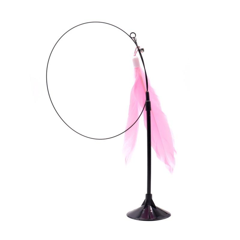 Pet Cat Boredom Toys, Suction Cups, Cat Toys, Long Rods, Self-entertaining Cat Toys, Bell Feather Cat Toys