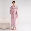 Couples' Double-Sided Fleece Bathrobe: Warm Winter Flannel Pajamas for Men & Women