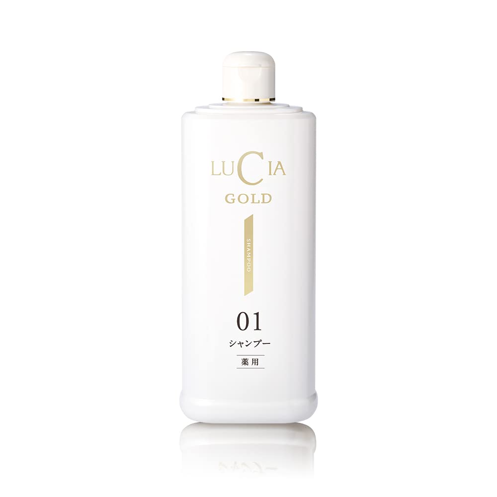 

[Quasi-drug] Lucia Medicated Shampoo Gold Thinning Hair, Hair Loss, Itchiness, Rough Skin, Scalp Care, Moisturizing, Citrus, 345ml, 3-4 Month Supply