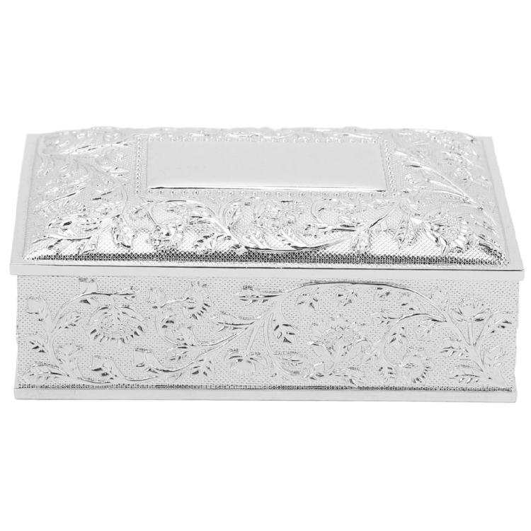 

Classical Vintage Jewelry Organizers Box With Quick Flipping Top And Compartmentalized Storage For Brooch Pendant срібний