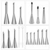 Stainless Steel Cream Piping Tips Set Lightweight Pastry Icing Decorating Tools with 3 Long Puff Nozzles Cream Puff Decorating Kit
