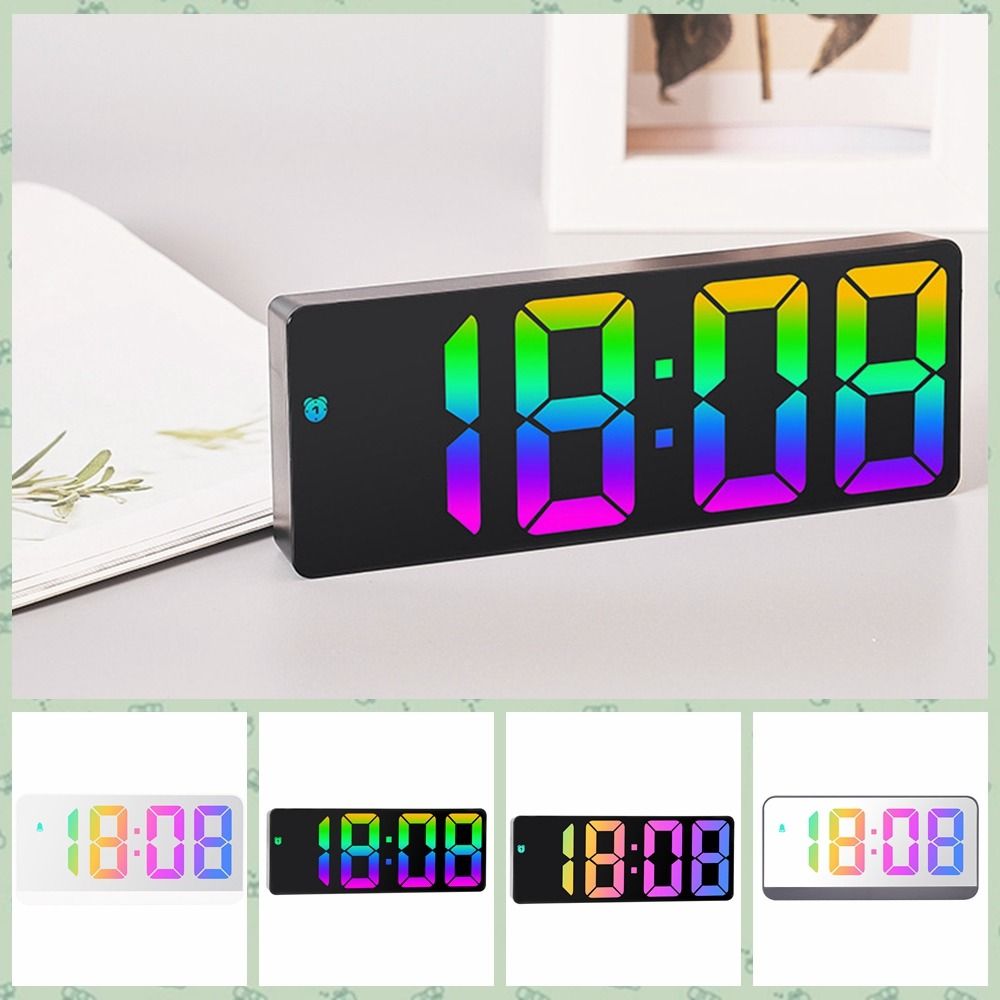 

Large screen Digital Alarm Clock Colorful Smart Clock Portable LED Clock Household