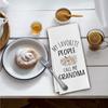 Grandma Kitchen Towels, Grandmother Gifts from Grandkids Dish Tea Towels for Kitchen Decor,My Favorite People Call Me Grandma Decorative Hand Towel