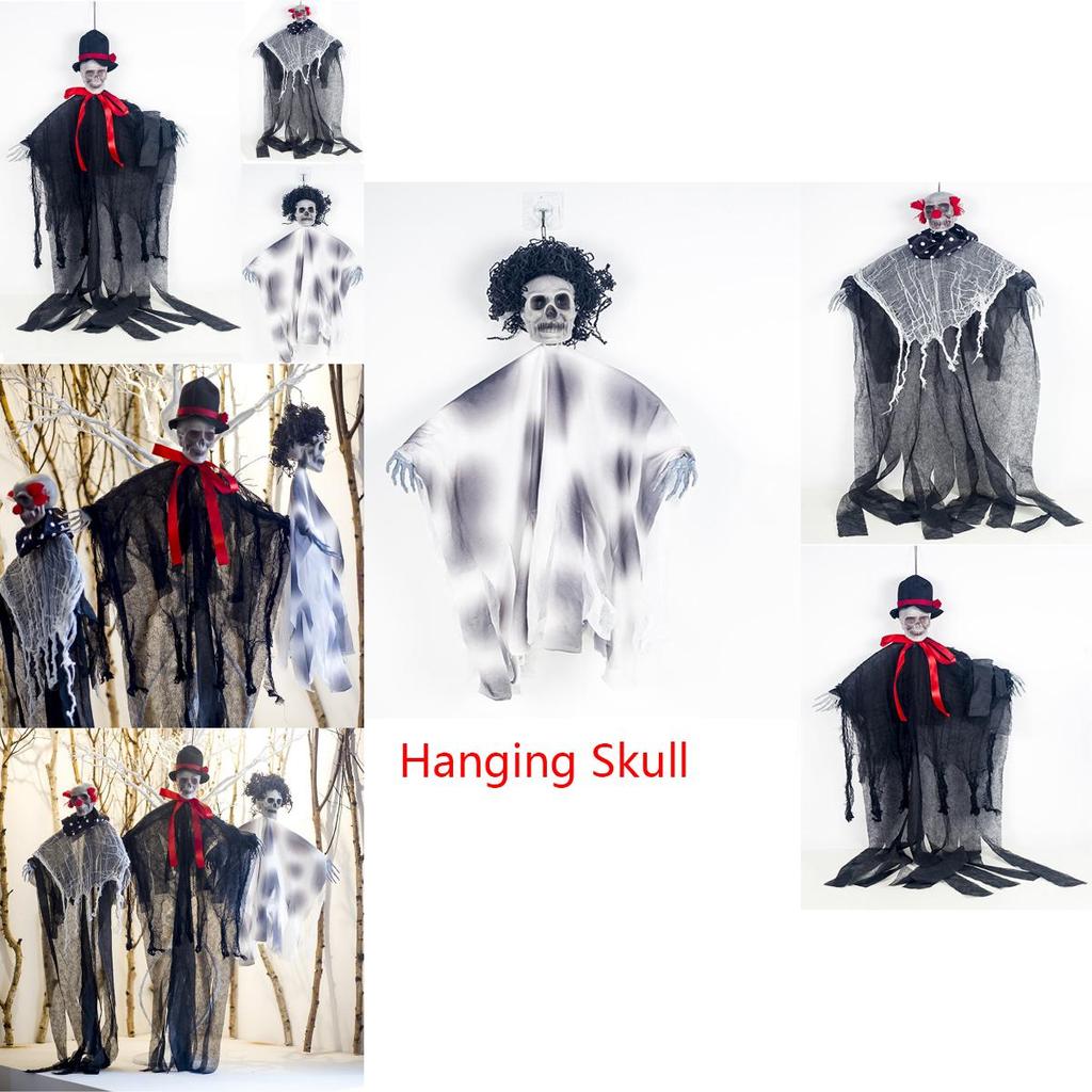 Realistic Halloween Hanging Decor Featuring Creepy Skeleton Ghost Design For Spooky Celebrations