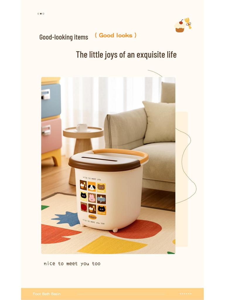 Deep Calf Foot Spa: Foldable Foot Bath Bucket with Thickened Plastic Basin