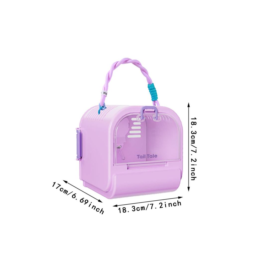 Portable Hamster Carrier Cage Transparent Pet Outgoing Cage Hamster Carry Case for Small Animals Guinea Pig Chinchilla Traveling