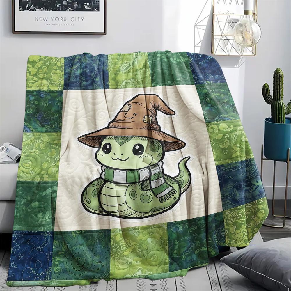 1 Manta de Franela con Estampado de Dibujos Animados, Alta Calidad, Cómoda para Todas las Estaciones, Decoración del Hogar, Calidez y Confort, Perfecta para Regalo de Navidad o Cumpleaños