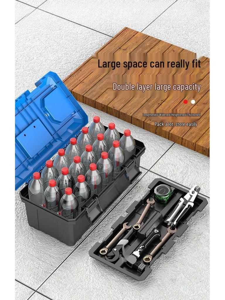 German Extra Thick Multifunctional Small & Large Handheld Plastic Tool and Storage Box