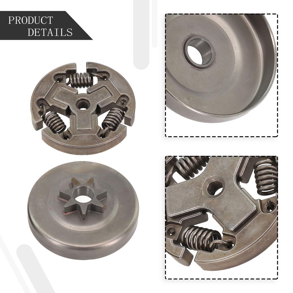 For Chainsaw 3/8 7T Replacement Clutch Drum Assembly for CS 370 CS 400 CS 440 and CS 450 Models Easy Installation