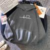 2023 Autumn/Winter Unisex Korean Style Fleece-Lined Hooded Sweatshirt - Casual Loose Fit