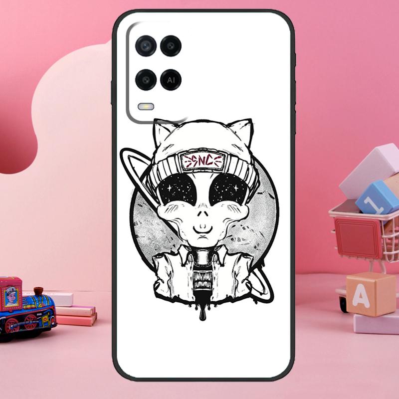 

Alien Kawaii Art Case For Oppo A74 A94 A54 A17 A57 A77 A76 A16 A96 A18 A60 A80 A40 A38 A58 A78 A98 A15 A5 Pro OPPO A40 A40m
