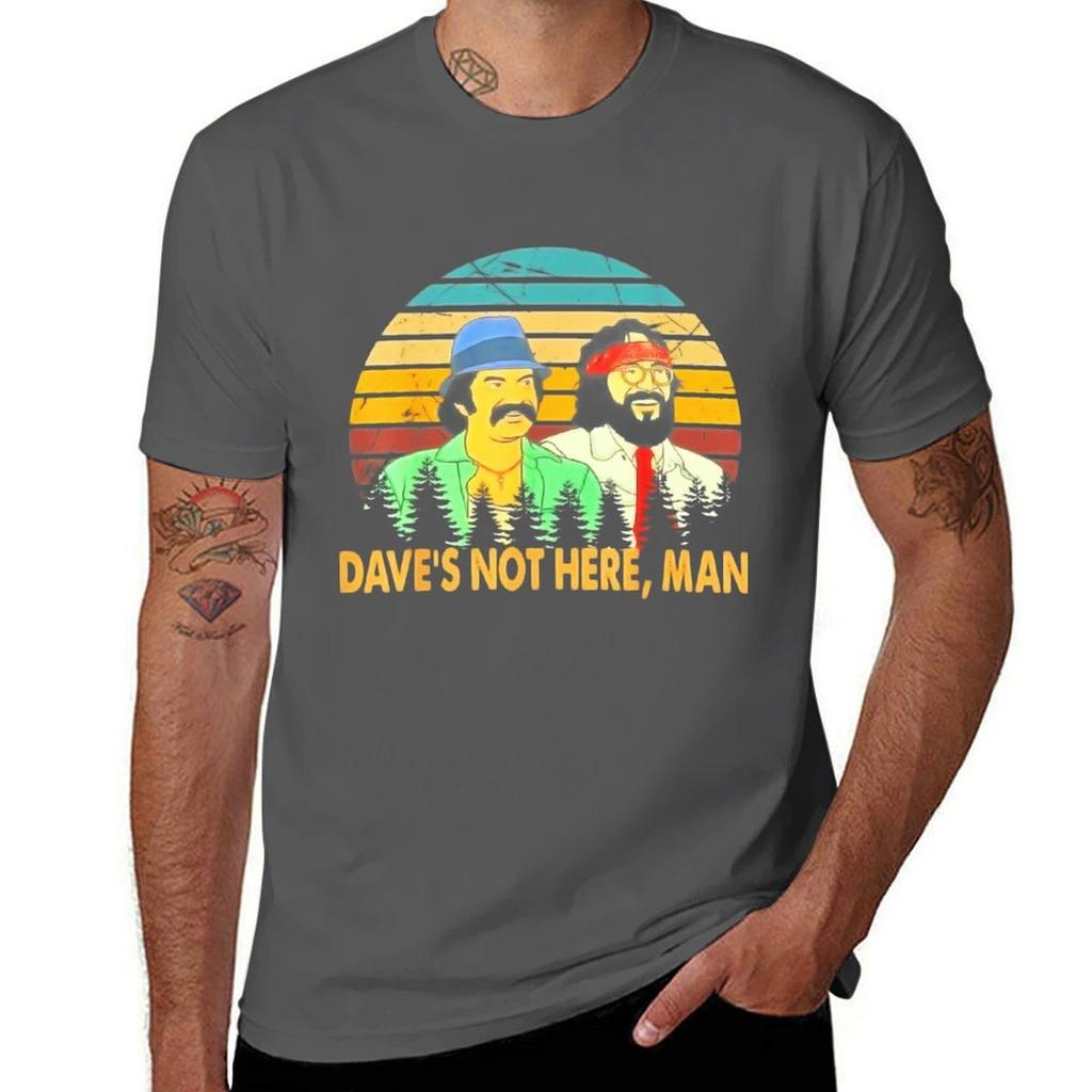 Vintage Cheechs Arts Chongs Dave Not Here Classic Comedy Tshirt Standard Fit Solid Tee Shirt