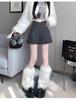 Starry Sky Sequin High-Waist Wide-Leg Woolen Shorts for Petites