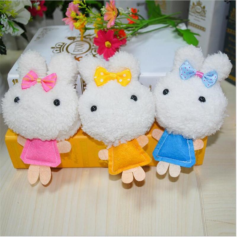 2PCS Rabbit Small Plush Toys Pendant Plush Dolls Bag Pendant Wedding Throwing Gifts Wholesale Birthday Gift 13CM